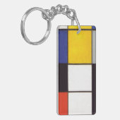 Piet Mondriaan-1306 Sleutelhanger (Voorkant Links)