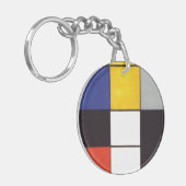 Piet Mondriaan-1306 Sleutelhanger (Voorkant Links)