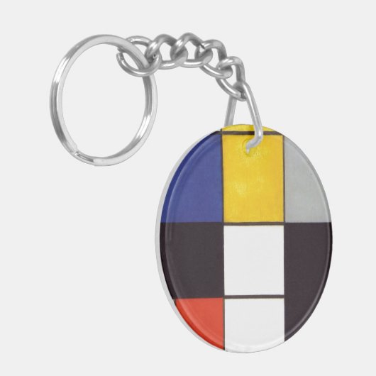Piet Mondriaan-1306 Sleutelhanger (Voorkant Links)