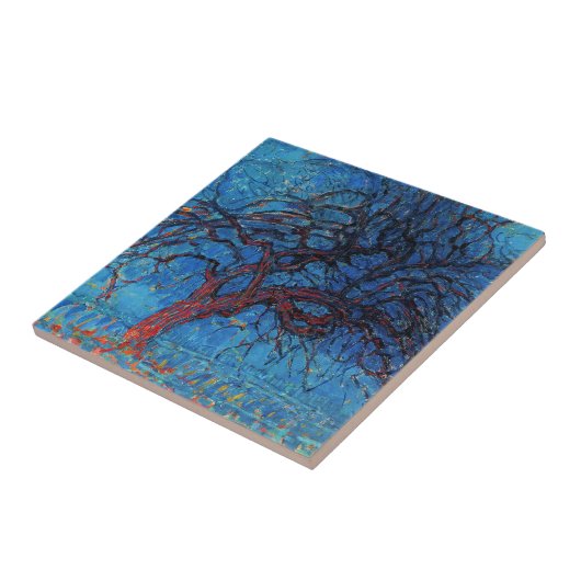 Piet Mondriaan, Avond: Rode Boom Tegeltje (Zijkant)