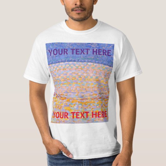 Piet Mondriaan beroemd schilderen Dune III Aangepa T-shirt (Voorkant)