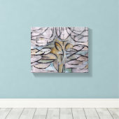 PIET MONDRIAAN BLOEIENDE APPELBOOM, Abstracte prin Canvas Afdruk (Insitu (Houten vloer))