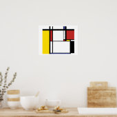 Piet Mondriaan Briefkaart Poster (Keuken)