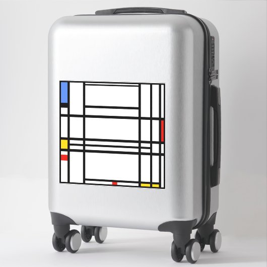 Piet Mondriaan, compositie 10 Sticker (Koffer)