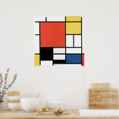Piet Mondriaan Compositie Abstracte kunst Geometri Poster (Keuken)