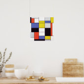 Piet Mondriaan Compositie Abstracte kunst geometri Poster (Keuken)
