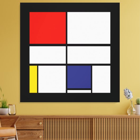 Piet Mondriaan, Compositie C Canvas Afdruk (Insitu (Woonkamer))