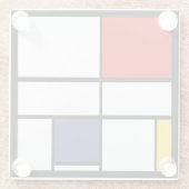 Piet Mondriaan, Compositie C Glazen Onderzetter (Achterkant)