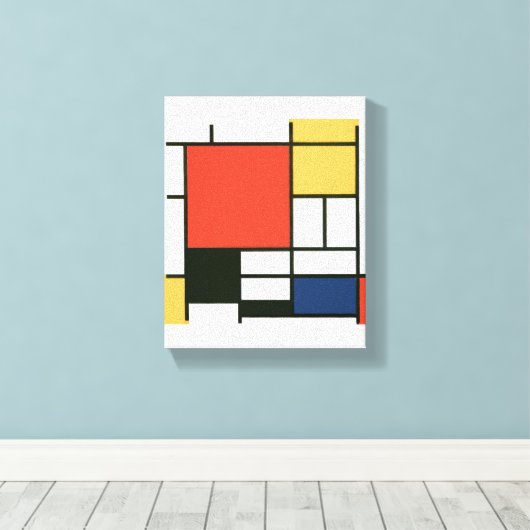 Piet Mondriaan - Compositie Canvas Afdruk (Insitu (Houten vloer))