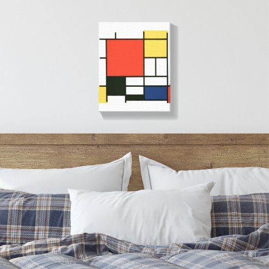Piet Mondriaan - Compositie Canvas Afdruk (Insitu (Slaapkamer))