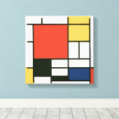 Piet Mondriaan - Compositie Canvas Afdruk (Insitu (Houten vloer))
