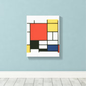 Piet Mondriaan - Compositie Canvas Afdruk (Insitu (Houten vloer))