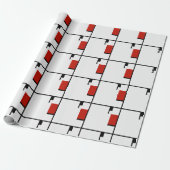 Piet Mondriaan - Compositie Geometrisch Abstract Cadeaupapier (Uitgerold)