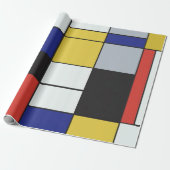 Piet Mondriaan - Compositie Geometrisch Abstract Cadeaupapier (Uitgerold)