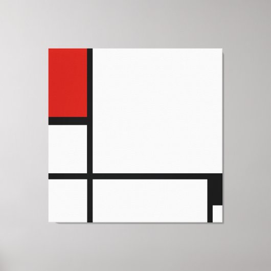 Piet Mondriaan - Compositie Geometrisch Abstract Canvas Afdruk (Voorkant)