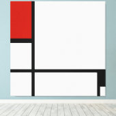 Piet Mondriaan - Compositie Geometrisch Abstract Canvas Afdruk (Insitu (Houten vloer))