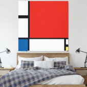 Piet Mondriaan - Compositie Geometrisch Abstract Canvas Afdruk (Insitu (Slaapkamer))