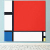 Piet Mondriaan - Compositie Geometrisch Abstract Canvas Afdruk (Insitu (Houten vloer))