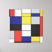 Piet Mondriaan - Compositie Geometrisch Abstract Canvas Afdruk (Voorkant)