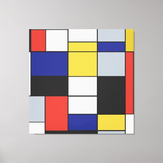Piet Mondriaan - Compositie Geometrisch Abstract Canvas Afdruk (Voorkant)