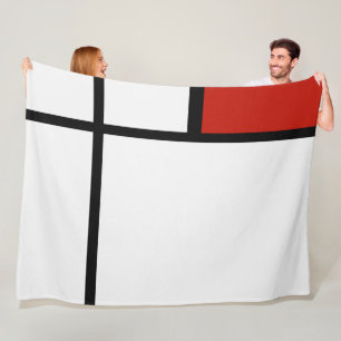 Piet Mondriaan - Compositie Geometrisch Abstract Fleece Deken