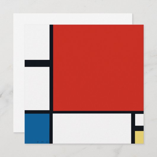 Piet Mondriaan - Compositie Geometrisch Abstract Kaart (Voorkant / Achterkant)