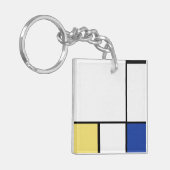 Piet Mondriaan - Compositie Geometrisch Abstract Sleutelhanger (Voorkant Links)