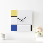 Piet Mondriaan - Compositie Geometrisch Abstract Vierkante Klok (Huis)