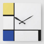 Piet Mondriaan - Compositie Geometrisch Abstract Vierkante Klok (Voorkant)
