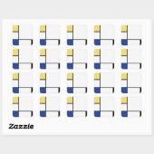 Piet Mondriaan - Compositie Geometrisch Abstract Vierkante Sticker (Vel)