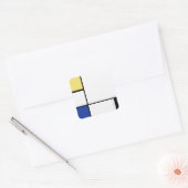 Piet Mondriaan - Compositie Geometrisch Abstract Vierkante Sticker (Envelop)