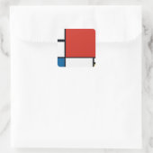 Piet Mondriaan - Compositie Geometrisch Abstract Vierkante Sticker (Tas)