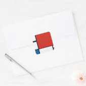 Piet Mondriaan - Compositie Geometrisch Abstract Vierkante Sticker (Envelop)