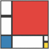 Piet Mondriaan, Compositie II Sticker (Voorkant)
