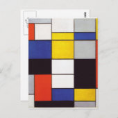 PIET MONDRIAAN - Compositon A 1923 Briefkaart (Voorkant / Achterkant)