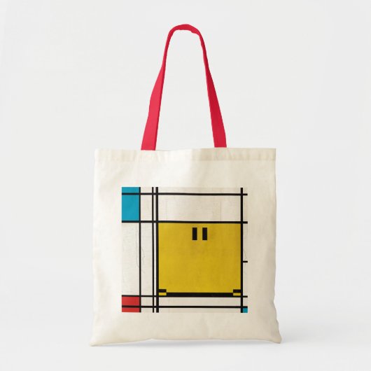 Piet Mondriaan Happy Face Bag Tote Bag (Voorkant)