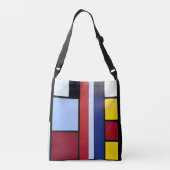 Piet Mondriaan inspireerde Abstract cross-body Tas (Achterkant)