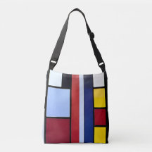 Piet Mondriaan inspireerde Abstract cross-body Tas