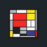 Piet Mondriaan, samengesteld met grote rode vlakte Canvas Afdruk<br><div class="desc">Canvaskunst geïnspireerd op de compositie van Piet Mondriaan met Large Red Plane,  Yellow,  Black,  Grey en Blue De Stijl moderne kunstschilderkunst.</div>