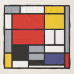 Piet Mondriaan, samengesteld met grote rode vlakte Sjaal<br><div class="desc">Sjaal geïnspireerd door Piet Mondriaan's Compositie met Grote Rode Vlak,  Geel,  Zwart,  Grijs en Blauw De Stijl moderne kunstschilderkunst.</div>
