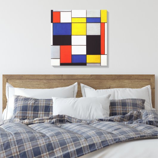 PIET MONDRIAAN - Samenstelling A 1923 Canvas Afdruk (Insitu (Slaapkamer))