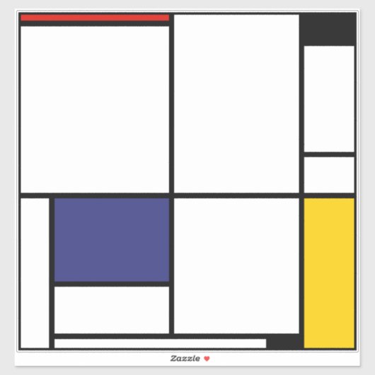 Piet Mondriaan, Tableau 1 Sticker (Vel)