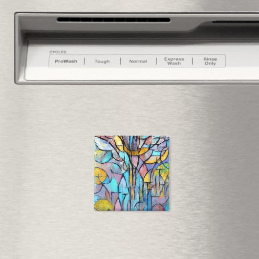 Piet Mondriaan Trees Magneet (Insitu (Vaatwasser))