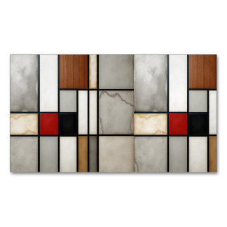 Piet Mondriaan Vintage Magnetisch Visitekaartje