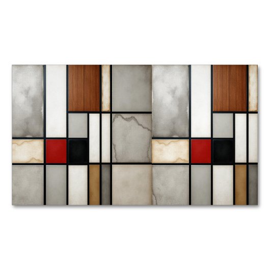 Piet Mondriaan Vintage Magnetisch Visitekaartje (Voorkant)
