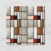 Piet Mondriaan Vintage Vierkante Visitekaartje (Achterkant)