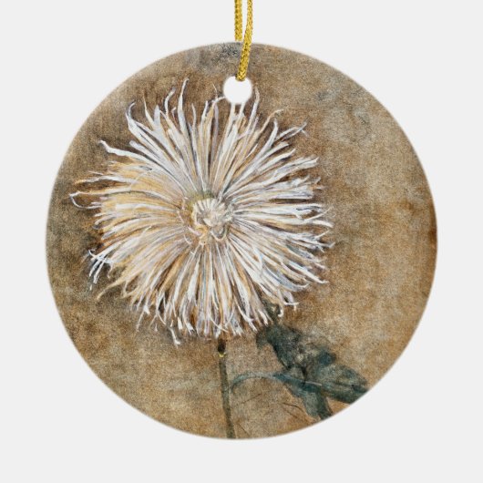 Piet Mondriaan's Chrysant - Tijdloze elegantie Keramisch Ornament (Voorkant)