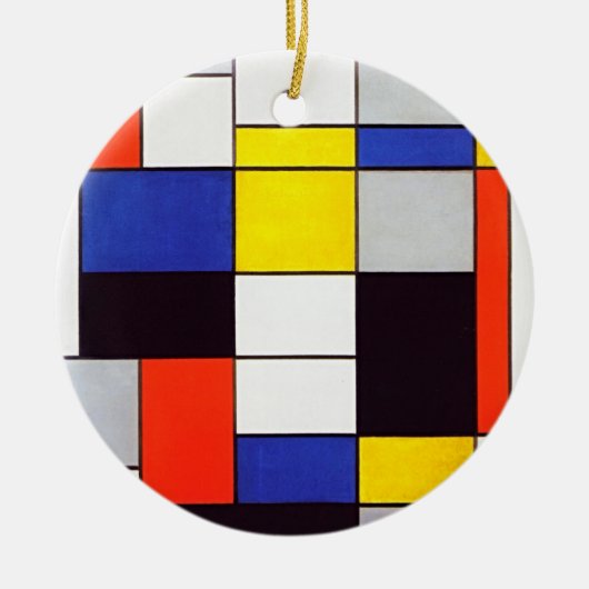 Piet Mondriaan's Compositie A Keramisch Ornament (Voorkant)