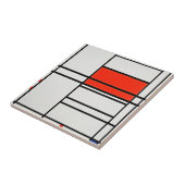 Piet Mondriaan's Compositie nr. 4 - Levendige kuns Tegeltje (Zijkant)