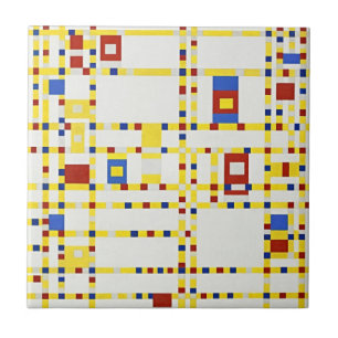 Piet Mondriaan's meesterwerk Broadway Boogie Woogi Tegeltje